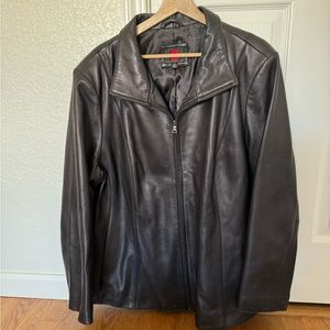 Women’s genuine lambskin leather jacket, size 2x